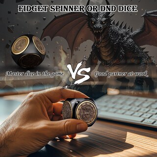 Foto 4 | Foto 4 | Juego De Dados Haxtec Spinner Dice 7 En 1 Metal Dnd Dungeons Dragons - Venta Internacional.