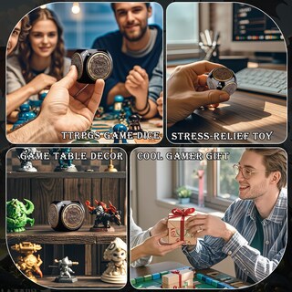 Foto 5 | Foto 5 | Juego De Dados Haxtec Spinner Dice 7 En 1 Metal Dnd Dungeons Dragons - Venta Internacional.