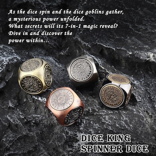 Foto 7 | Foto 7 | Juego De Dados Haxtec Spinner Dice 7 En 1 Metal Dnd Dungeons Dragons - Venta Internacional.