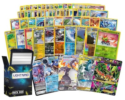 Foto 1 | Foto 1 | Paquete De Cartas Pokémon De 50 Cartas Surtidas Más 1 Ultra Rara Con Caja De Baraja Lcc - Venta Internacional.