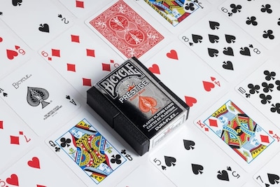 Foto 4 | Foto 4 | Baraja de Cartas de Juego de Plástico Bicycle Prestige Impermeables Roja y Azul - Venta Internacional