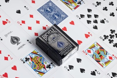 Foto 5 | Foto 5 | Baraja de Cartas de Juego de Plástico Bicycle Prestige Impermeables Roja y Azul - Venta Internacional