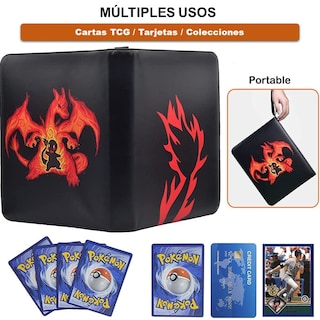 Foto 3 | Foto 3 | Álbum Para 360 Cartas De Pokémon O Similares 27x33 Cm Orange Desi - Venta Internacional.