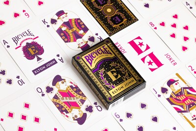 Foto 3 | Foto 3 | Juego De Cartas Para Bicicleta Elton John Purple, 1 Baraja - Venta Internacional.