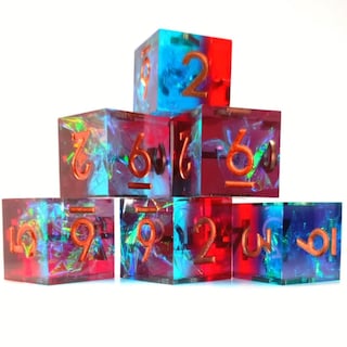 Foto 1 | Foto 1 | Juego De Dados De Resina D6 16 Mm, 6 Unidades, Para Dnd Dungeons And Dragons - Venta Internacional.