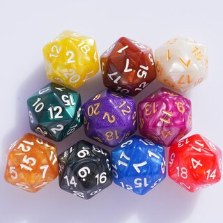 Foto 2 | Foto 2 | Juego De Dados Poliédricos, 10 Piezas, D20, 22 Mm, Para Juegos De Mesa Dnd Rpg Mtg - Venta Internacional.