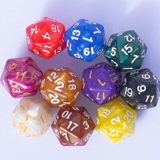 Foto 3 | Foto 3 | Juego De Dados Poliédricos, 10 Piezas, D20, 22 Mm, Para Juegos De Mesa Dnd Rpg Mtg - Venta Internacional.