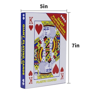 Foto 3 | Foto 3 | Baraja De Cartas Jumbo Giant De 5 X 7 Pulgadas (paquete De 2) Para Todas Las Edades - Venta Internacional.