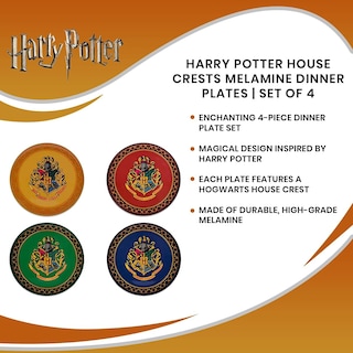 Foto 7 | Foto 7 | Juego De Platos Silver Buffalo Harry Potter Con El Escudo De Hogwarts X4 - Venta Internacional.