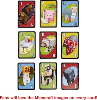 Foto 3 | Foto 3 | Juego De Cartas Mattel Games Uno Minecraft Con Gráficos De Minecraft - Venta Internacional.