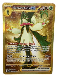 Foto 1 | Foto 1 | Tarjeta Coleccionable Pokémon Meowscarada Ex 271/193 Paldea Gold Secret - Venta Internacional