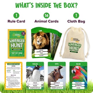 Foto 2 | Foto 2 | Juego De Cartas Scavenger Hunt National Geographic Outdoor Kids 4+ - Venta Internacional.