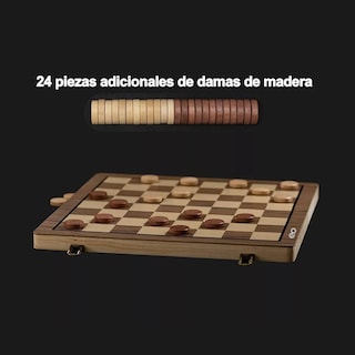 Foto 4 | Foto 4 | Language Juego De Ajedrez Y Damas Magnético Eo Safe Imports Esi-15058-1 Marron