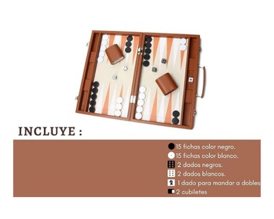 Foto 2 | Foto 2 | Backgammon Profesional Bluelander con Fino Estuche Marrón
