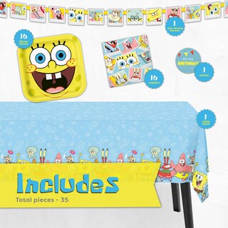 Foto 2 | Foto 2 | Decoraciones Para Fiestas De Cumpleaños De Bob Esponja Con Licencia Oficial - Venta Internacional.