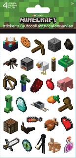 Foto 1 | Foto 1 | Set De Pegatinas Trends International Minecraft, 4 Hojas - Venta Internacional.