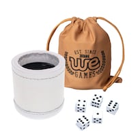 Set De Tazas De Dados We Games Professional De Piel Hechas A Mano - Venta Internacional.