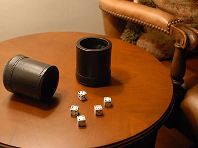 Foto 3 | Foto 3 | Set De Tazas Para Dados We Games Professional, Hechas A Mano, De Piel, Color Negro - Venta Internacional.