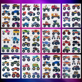 Foto 3 | Foto 3 | Tatuajes Temporales Luter Monster Truck Para Niños (12 Unidades) - Venta Internacional.