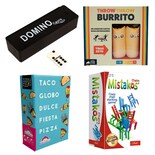 4 Juegos De Mesa Temática Mexicana  Dominó  Cartas  Jenga De Sillas  Varias Marcas