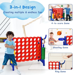 Foto 2 | Foto 2 | Set De Juego Gigante Costway Jumbo 4 Para Anotar Con Aro De Baloncesto - Venta Internacional.