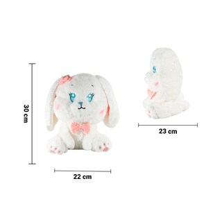Foto 3 | Foto 3 | Peluche de Conejo con Moño color Blanco Tierna Importadora La Merced Felpa Hipoalergénica