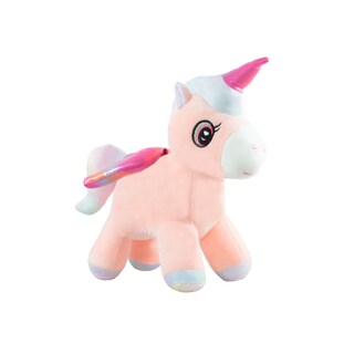 Foto 1 | Foto 1 | Peluche de Unicornio Importadora La Merced color Rosa Alitas y Cuerno Metálico de Felpa Suave