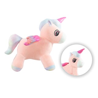 Foto 2 | Foto 2 | Peluche de Unicornio Importadora La Merced color Rosa Alitas y Cuerno Metálico de Felpa Suave