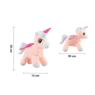 Foto 3 | Foto 3 | Peluche de Unicornio Importadora La Merced color Rosa Alitas y Cuerno Metálico de Felpa Suave