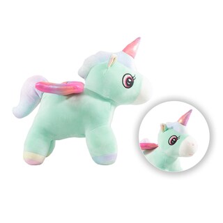 Foto 2 | Foto 2 | Peluche de Unicornio Importadora La Merced color Verde Alitas y Cuerno Metálico de Felpa Suave