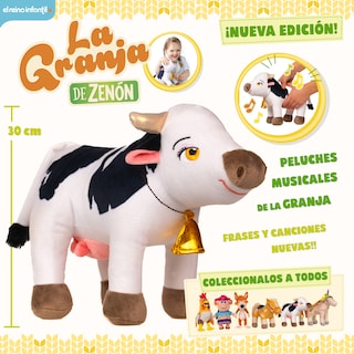 Foto 8 | Foto 8 | Peluche Musical La Granja De Zenón Vaca Lola De 30cm