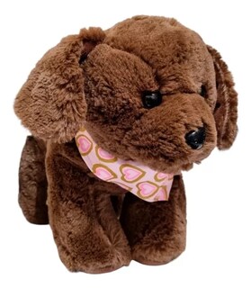 Foto 1 | Foto 1 | Perro de Peluche Paluchería color Marrón Perrito Amoroso con Bandana Corazones 30 CM