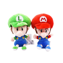 Peluche Bebé Mario y Bebé Luigi Nintendo Mario Bros 20 cm