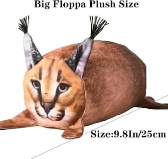 Foto 1 | Foto 1 | Venta Internacional - Peluche De Peluche Big Floppa Con Dibujos Animados De Gato, 25 Cm De Alto, Con Algodón Polipropileno