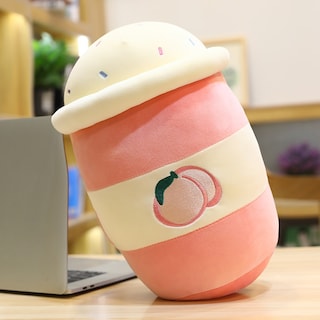 Foto 1 | Foto 1 | Almohada De Peluche Con Dibujos Animados Con Burbujas, Taza De Té Con Leche, Diseño - Venta Internacional.