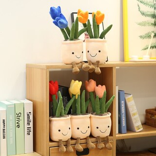 Foto 3 | Foto 3 | Peluche De Peluche Con Forma De Tulipán, 35 Cm, Realista, Para Niños - Venta Internacional.