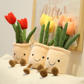 Foto 4 | Foto 4 | Peluche De Peluche Con Forma De Tulipán, 35 Cm, Realista, Para Niños - Venta Internacional.