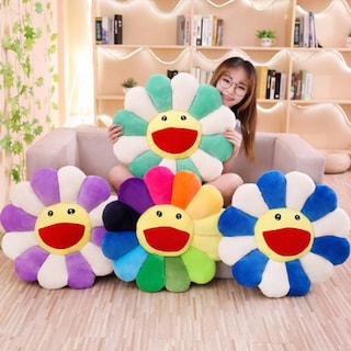Foto 2 | Foto 2 | Alfombrilla De Peluche Con Forma De Girasol Con Forma De Girasol Y Girasol - Venta Internacional.