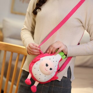 Foto 1 | Foto 1 | Bolso De Hombro De Peluche Con Bonito Diseño De Fruta De Dragón - Venta Internacional.