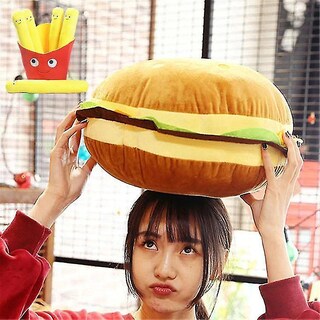 Foto 3 | Foto 3 | Cojín De Felpa Relleno De Hamburguesa, Pelado, Diseño Creativo - Venta Internacional.