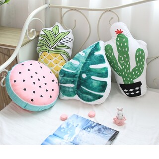 Foto 2 | Foto 2 | Decoración De Almohada De Felpa Con Forma De Piña, Sandía Y Cactus - Venta Internacional.