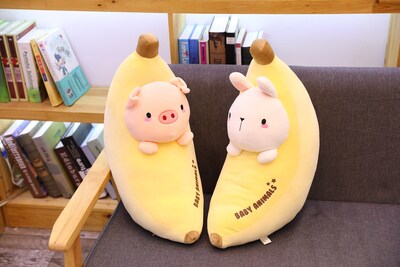 Foto 5 | Foto 5 | Muñeca De Peluche Con Forma De Cerdo, Conejo, Dinosaurio Y Animales, Bonita Lámpara De Plátano - Venta Internacional.
