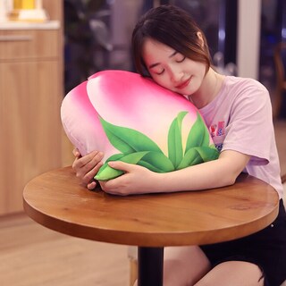 Foto 2 | Foto 2 | Cojín De Sofá De Peluche Con Simulación 3d, Color Melocotón, 50 Cm, Para Niños - Venta Internacional.