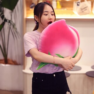 Foto 5 | Foto 5 | Cojín De Sofá De Peluche Con Simulación 3d, Color Melocotón, 50 Cm, Para Niños - Venta Internacional.