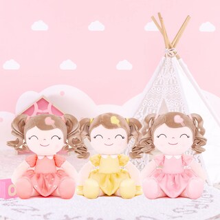 Foto 4 | Foto 4 | Muñeca De Peluche Gloveleya Curly Girl 16 Naranja Con Bolsa De Regalo - Venta Internacional.