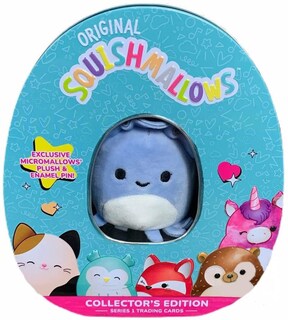 Foto 1 | Foto 1 | Set De Latas De Coleccionista Squishmallows Stacy The Squid Con Alfiler - Venta Internacional.