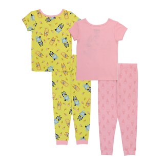 Foto 2 | Foto 2 | Conjunto De Pijama Bluey Happy Day Para Niñas 4t, 100% Algodón, 4 Piezas - Venta Internacional.