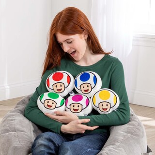 Foto 5 | Foto 5 | Mocasines De Peluche Toy Club Mocchi Nintendo Super Mario Toad 15 Cm - Venta Internacional.