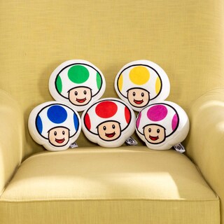 Foto 6 | Foto 6 | Mocasines De Peluche Toy Club Mocchi Nintendo Super Mario Toad 15 Cm - Venta Internacional.