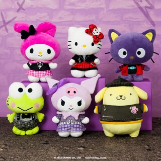 Foto 2 | Foto 2 | Peluche Kuromi Punks De Hello Kitty Y Sus Amigos Serie 2, 20 Cm - Venta Internacional.